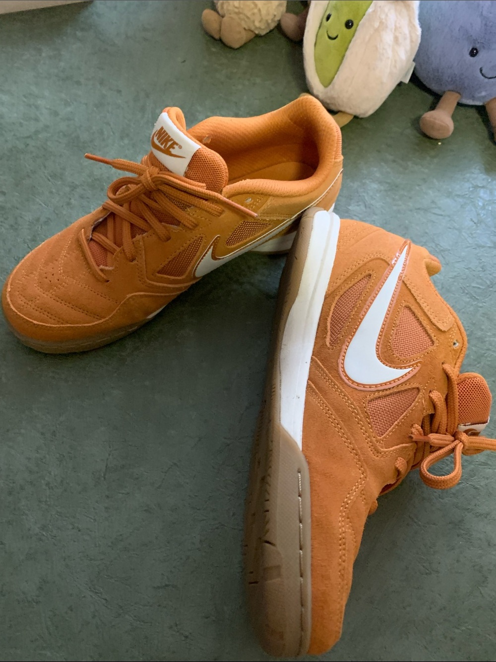 Nike Orange Suede Low-Top Sneakers - Picture 3 of 3